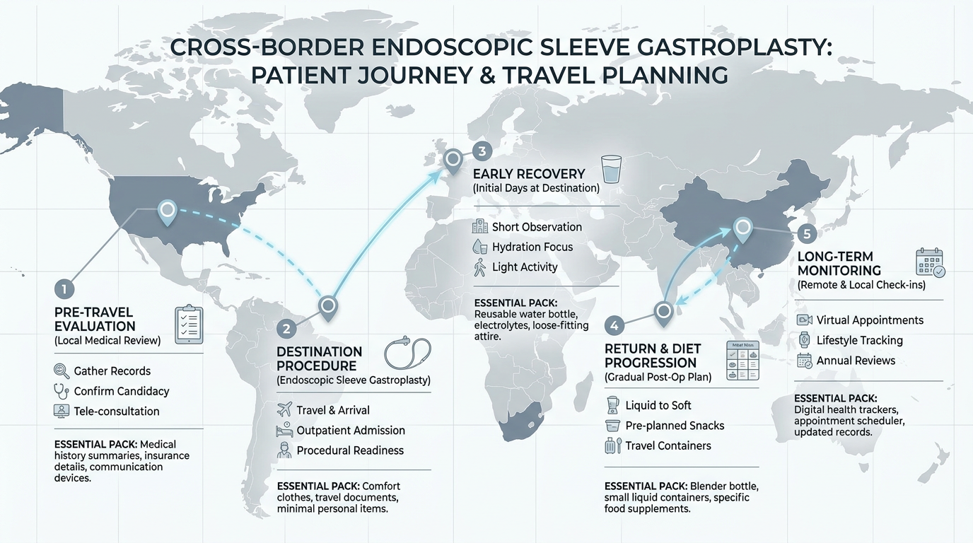 Is Endoscopic Sleeve Gastroplasty Right for You? Candidacy, Safety, Recovery, and Travel Planning — infographic